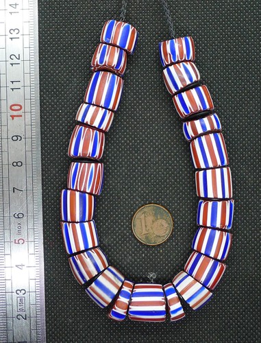 Lot perles chevron verre - perles,
