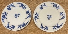 Pair Of Minton Derby Groups China Plate Blue And White 19th Porcelain Crown