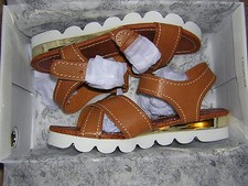 NEW Lovely People Cognac Linda Buckle Sandal Size 6