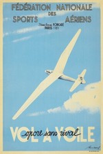 VOL A VOILE AVION PLANEUR 1945