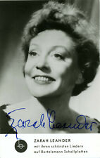 Zarah LEANDER AUTOGRAPHE Autograph Autogramm DEDICACE PHOTO SIGNEE signed Foto