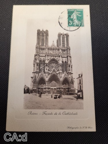 Cpa reims façade de - reims.,