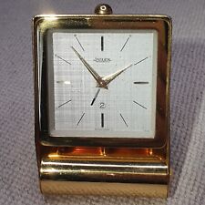 Ancien Réveil de Voyage Jaeger-leCoultre Laiton Doré Swiss Made fonctionne 
