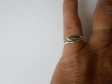 bague en argent massif, serpent entrelacé, t. 52