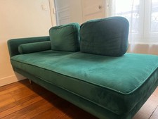 Canapé méridienne vert