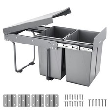 VEVOR Poubelle coulissante conteneur à déchets sous armoire pour cuisine 20L x 2