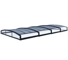 palram abri de piscine télescopique 4x8m noir 706018 majorca