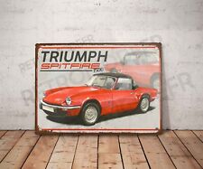 Plaque métal vintage triumph spitfire 1500 Enseigne Garage Décoration Déco