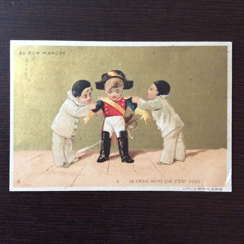 Chromo publicitaire pierrot - chromo,