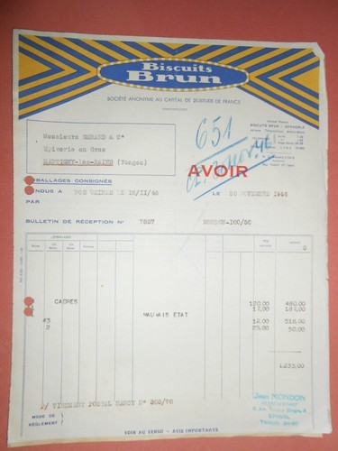 Biscuit brun 1946 - biscuit,