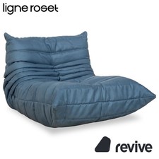 Ligne Roset Togo Fauteuil Bleu Pétrole Tissu Lounge Chair Neubezug DENVER 381