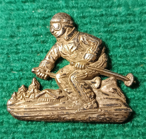 Insigne métallique ski - métallique,