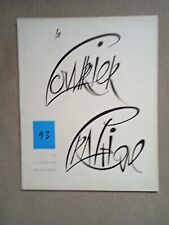 le Courrier graphique n° 93 Lucien Coutaud , cercle Grolier , Bergeron ,