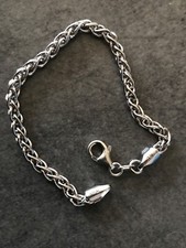 ITAI   gourmette 19 cm plaqué ARGENT 925 Italy maille Royale, Byzantine 5 gr