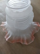 Lot 5 Tulipes verre shabby chic lustre luminaire déco