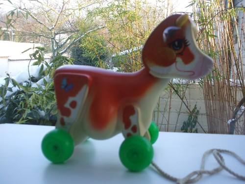 Vintage jouet vache - jouet, a