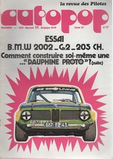 AUTOPOP 17 1972 BMW 2002 Gr2 GROUPE 2 RENAULT DAUPHINE PROTO MAGNY COURS
