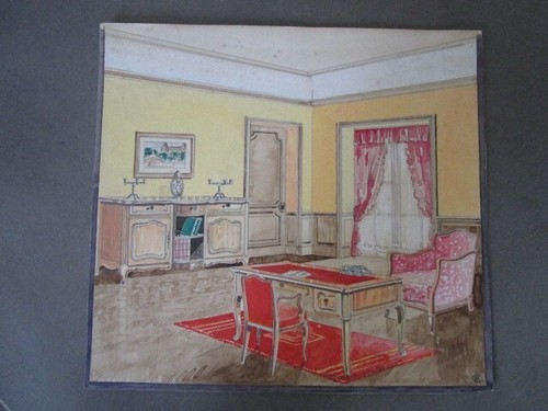 Aquarelle originale ancienne - ,