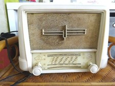 ANCIEN POSTE DE RADIO A LAMPE BLANC THOMSON DUCRETET parfait état