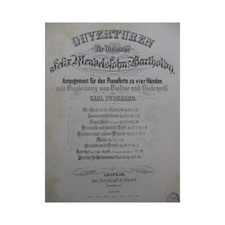 MENDELSSOHN Melusine Ouverture Piano 4 mains Violon Violoncelle ca1875