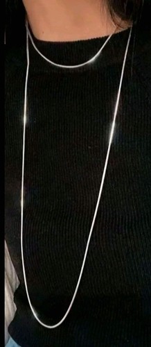Collier 121cm argent - collier, en