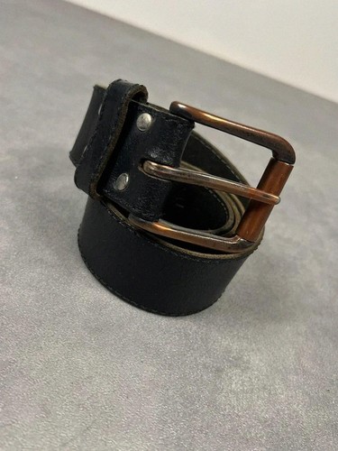 Ceinture cuir noir vintage