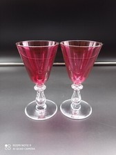 2 Verres vin rouge en cristal