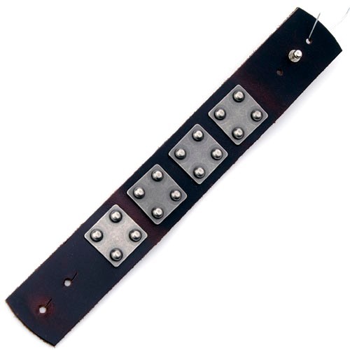 New black brown square stud - square,