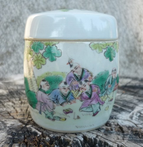 Pot couvert porcelaine - pot, en