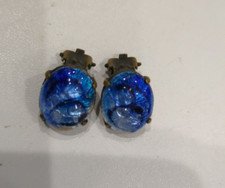 Ancienne Paire De Boucles D'oreilles Émaux De Limoges ? Bressan ?