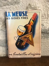 Plaque métal "BIERES DE LA