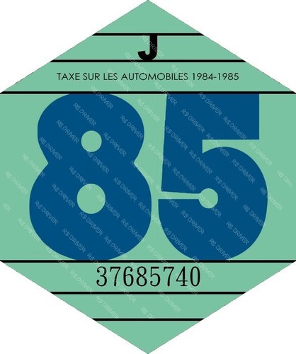 Vignette 1985 voiture ancienne - vignette,