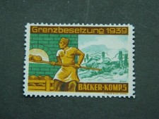 Vignette poste militaire Suisse Brigade Frontière Compagnie boulangers 5 1939