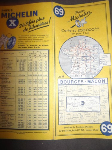 Carte michelin bourges - michelin, 69