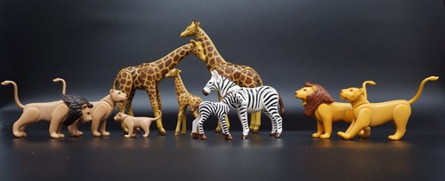 Playmobil zèbre lion girafe