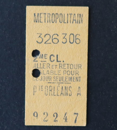 Ancien ticket paris métro - ticket,