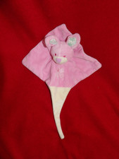 Doudou plat tex - lapin, rose