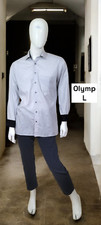 Olymp Taille L ?  chemise manches longues noir blanc gris homme modern Fit