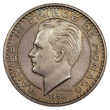 Monaco - 100 francs 1950 ESSAI Rainier III cupronickel - SPL - GadMC.142 KM.E33