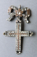 Croix pendentif ARGENT et OR