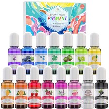 Colorant Résine époxy - 15 Couleurs Pigment de Resine Epoxy Liquide - Coloran...