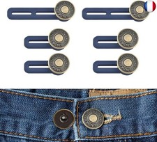 Lot de 6 rallonges de boutons pour pantalons, pantalons et rallonges de taille