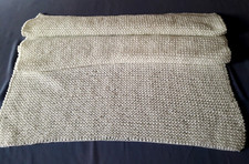 couverture bébé tricotée main landau berceau 79x107 VINTAGE knitted baby blanket