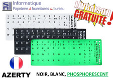 Stickers Touche Autocollant Azerty Clavier Français- NOIR, BLANC, PHOSPHORESCENT