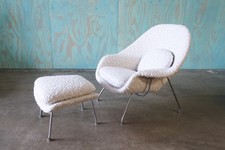 1960s White Knoll Womb Chair