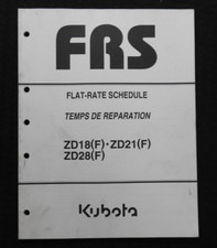 2001-06 Véritable Kubota ZD18 ZD21 ZD28 Zero-Turn Mower Plat Taux Annexe Manuel