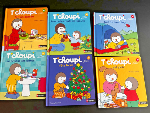Lot tchoupi lire - de, à