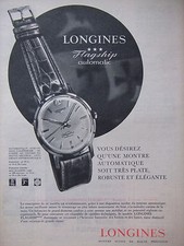 PUBLICITÉ DE PRESSE 1961 MONTRES LONGINES FLAGSHIP AUTOMATIC -- ADVERTISING