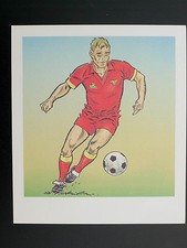 Ex-libris REDING joueur foot en rouge (vincent larcher castel tintin )