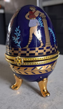 BOITE A BIJOUX EN FORME D’ŒUF DE FABERGÉ DÉCOR STYLE POTERIE GRÉCO-ROMAINE